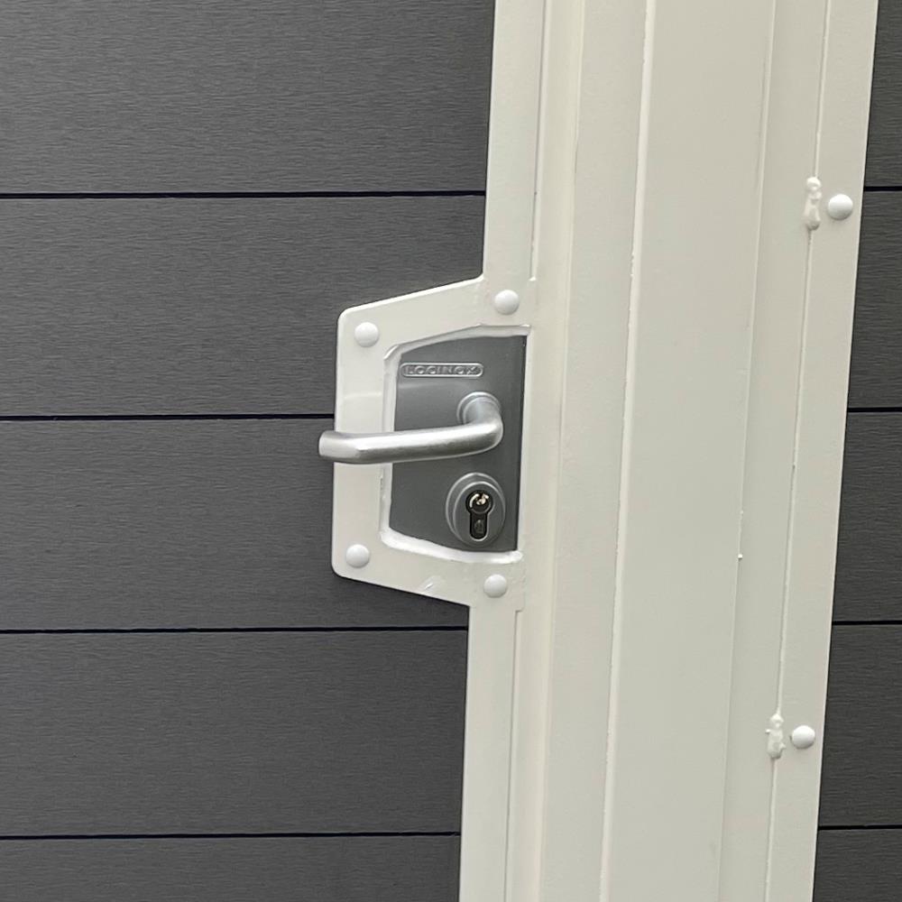Our composite gates come with handles and integral locking mechanisms for extra security.